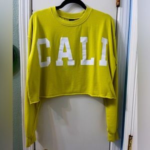 Wild Fable, Target brand, Cropped Neon Green Sweatshirt